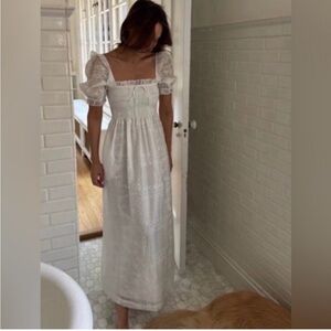 Caroline Constas White Patchwork Organza Dress
